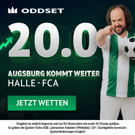20.0 Quotenturbo zu Halle - Augsburg bei Oddset