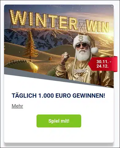 Gewinnspiel: 1000€ täglich bei Bet-at-Home