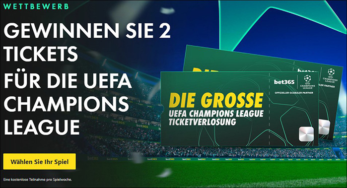 CL-Tickets gewinnen bei Bet365